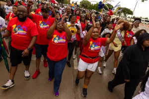 With Opal Lee absent, Grandmother of Juneteenth’s family leads rainy freedom walk