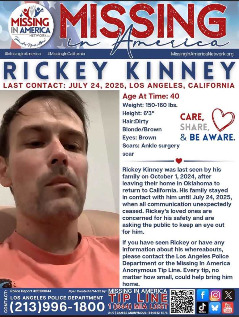Missing: Rickey Kinney