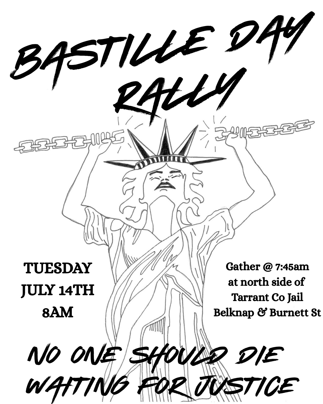 Protest Rally/March Over Tarrant County Jail Deaths Set for 8am Tomorrow/Tuesday Downtown